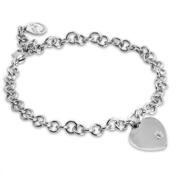 Tesori del Capitano® - Bracciale Donna Acciaio Cuore con Strass