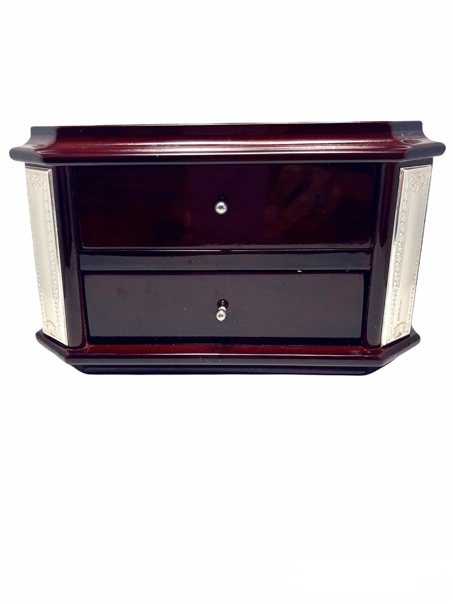 Portagioie Mini Stowit Umbra - Design Moderno In Legno Di Hevea, Nero/Noce 17x11x16.5cm - Foto 7