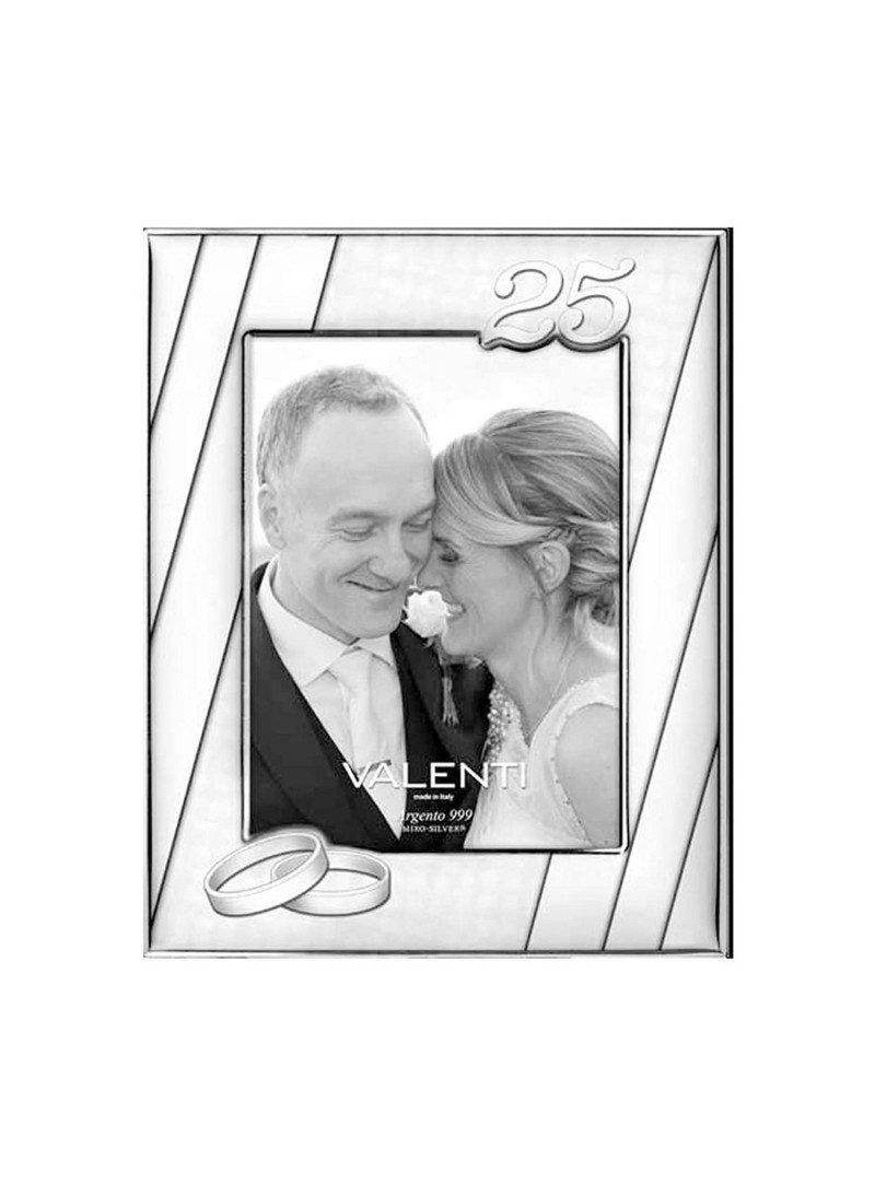25 Anni Matrimonio: Cornice 25 Anni Matrimonio Con Fedi 18X24, Cornice Matrimoni
