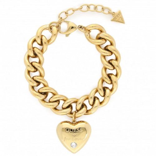 Bracciale con pendente forma cuore 041JW Guess.