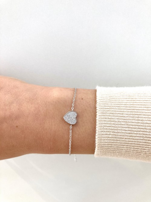 Bracciale Cuore Bianco La Griffe Gioielleria