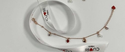 Bracciale Cuoricini Perle Pendenti 24836692 Cuori Milano