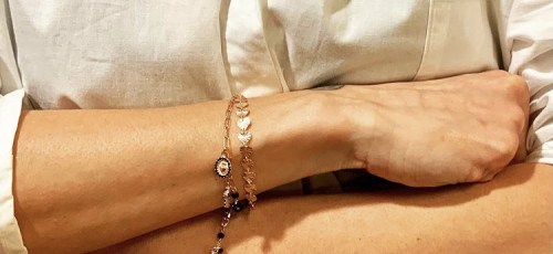 Bracciale Doppiofilo Sacrocuore e Croce 24870047 Cuori Milano