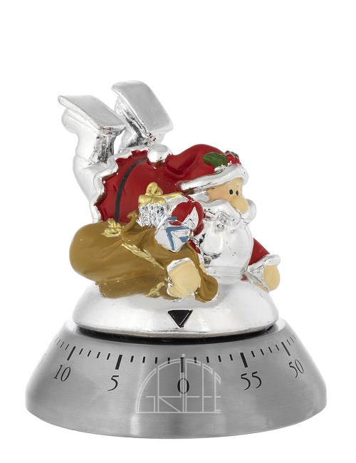 Timer Con Babbo Natale Rosso 8X10 Cm.  N 8478-03