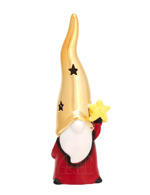 Babbo Natale Profumatore Stella Cappello Oro H.19 CM N 8495-07