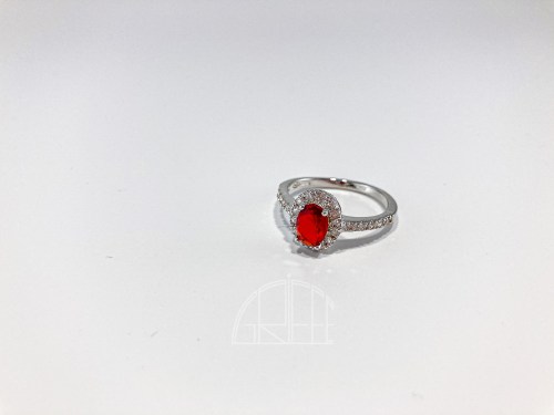 Anello in argento con zirconi Kate rosso