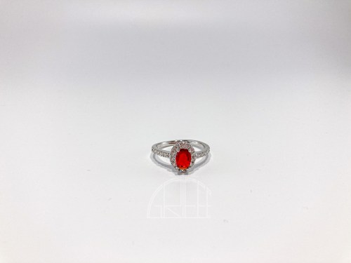 Anello in argento con zirconi Kate rosso