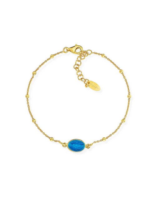 Bracciale oro smalto blu BRMSGBL3 Amen