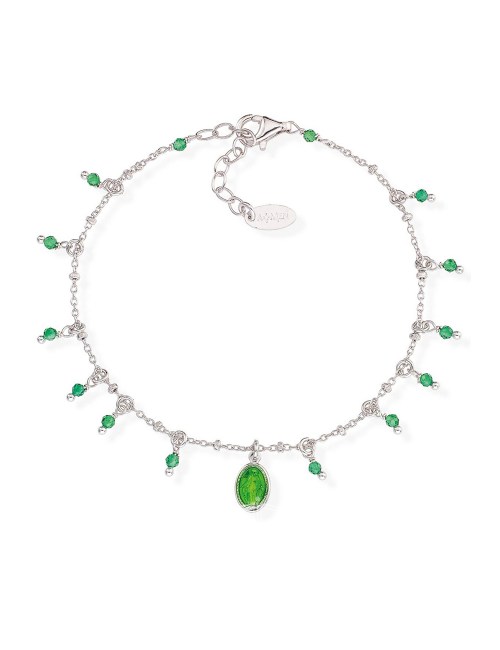 Bracciale Cristalli Verde BRMSBV1 Amen