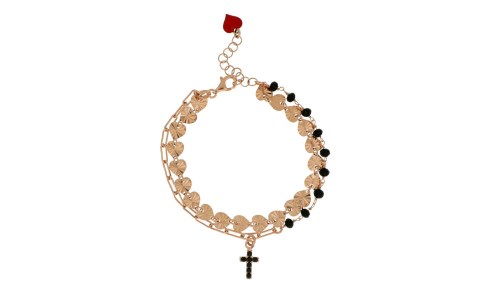 Bracciale Doppiofilo Sacrocuore e Croce 24870047 Cuori Milano