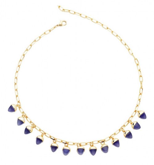 Collana Con Cristalli Piramidali Color Tanzanite XGR565DB Boccadamo