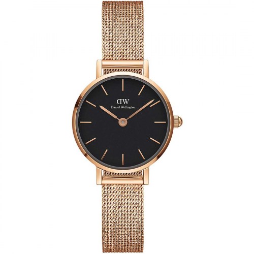 Nuovo orologio Daniel Wellington Petite Pressed Melrose con cassa tonda e quadrante color nero. DW00100440 Daniel Wellington.