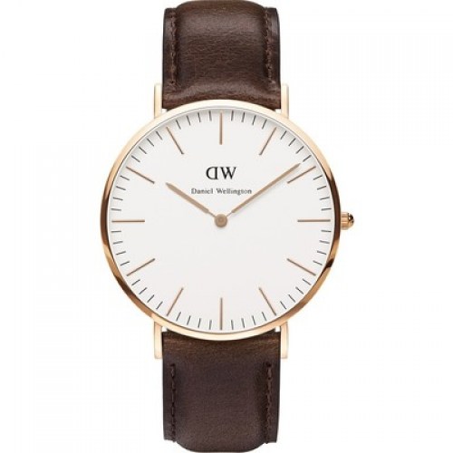 Orologio Bristol 40 mm in pelle marrone. DW00100009 Daniel Wellington 