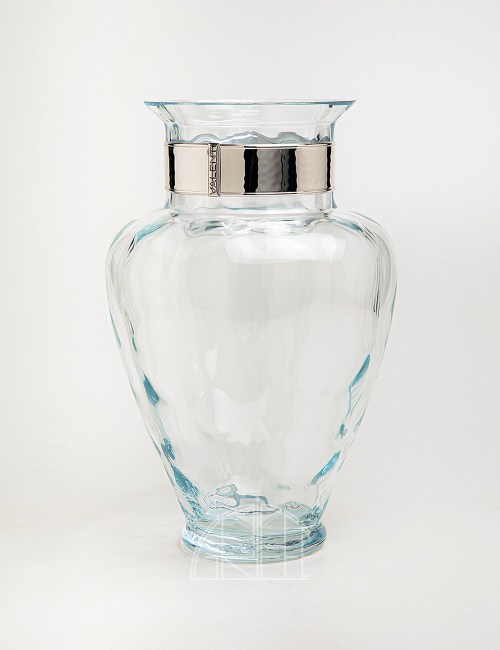 Vaso Cristallo e Argento Altezza 40 cm Valenti -16486